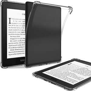 BOZHUORUI Clear Case for Kindle Paperwhite 10th Generation 2018 Release (Model PQ94WIF) - Slim Lightweight TPU Transparent Soft Back Cover Shell (Clear)
