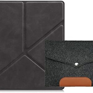 TPU Origami Case for Kindle Oasis 7 inch eReader [10th Gen 2019 Release and 9th Gen 2017 Release] - Anti-Fall Soft Shell Stand Protective Cover with Auto Sleep/Wake，2-Piece Set